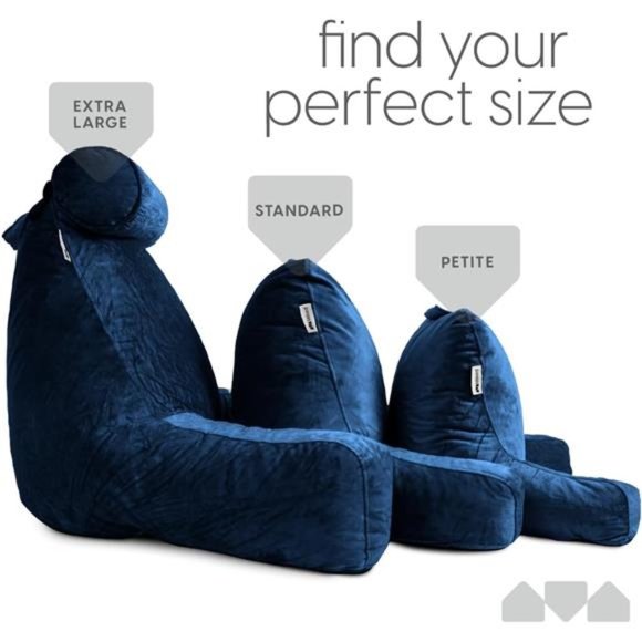 Reading Pillow with Shredded Memory Foam, Large Adult Backrest with Arms Support - Picture 7 of 8